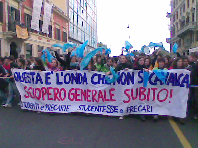 Studenti e ricercatori in piazza